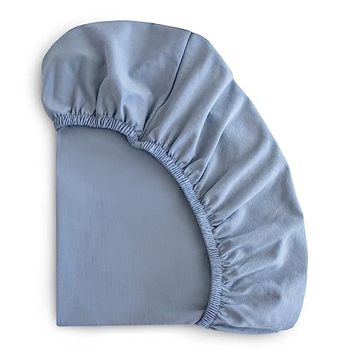 mushie Stretchy & Soft Crib Sheet | Fitted 28" x 52" (Tradewinds)