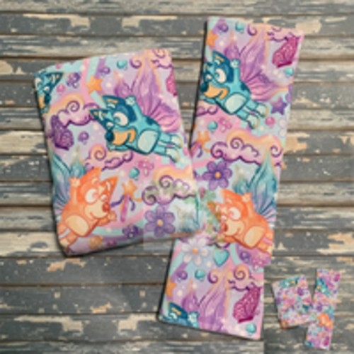 Cotton Candy Bluey Preflat - Made to Order – Clover Cloth Creations