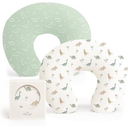 Konssy 2 Pack Nursing Pillow Covers, Soft Stretchy Cover for Breastfeeding