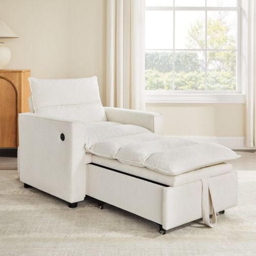 Ebern Designs 36.14'' Upholstered Sleeper Chair, Convertible Single Sofa Futon & Reviews | Wayfair