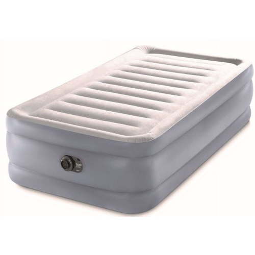 Intex 20" Twin Dura-Beam Deluxe Raised Air Bed Mattress with Built-in Pump