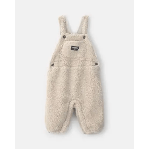 Baby Teddy Fleece Overalls - Cream/Brown - OshKosh B'gosh | Carter's