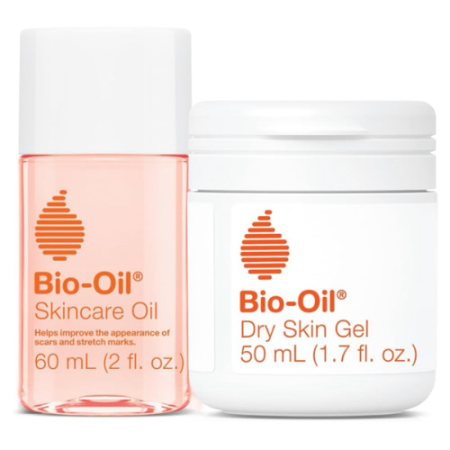 Bio-Oil Travel Skincare Bundle for Scars, Stretch Marks, and Dry Skin, Includes Skin Care Oil (2 oz) and Dry Skin Gel (1.7 oz)