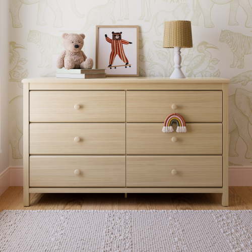 Storkcraft Alpine 6 Drawer Nursery Double Dresser, Driftwood