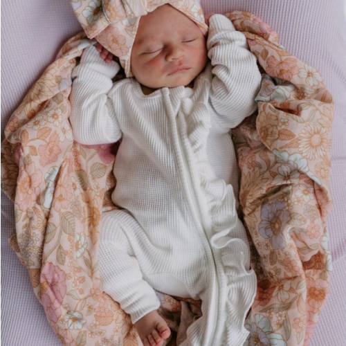 Frill Zip Romper | Milk Waffle – Little and Fern
