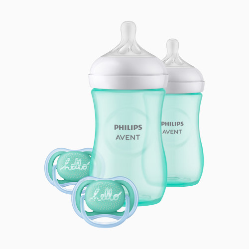 Philips Avent Natural Baby Bottle with Natural Response Nipple Teal Baby Gift Set