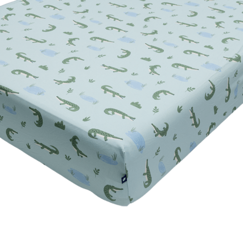 Crib Sheet in Croc and Roll