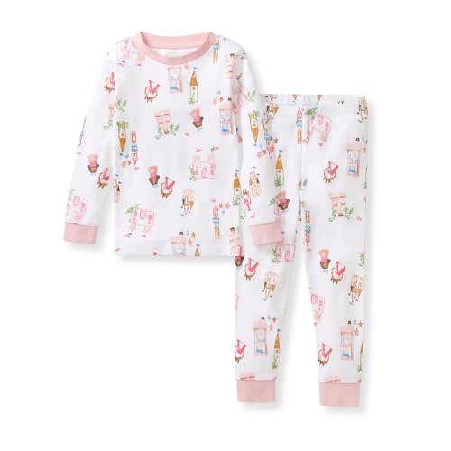 Burt's Bees Baby Girls Pajamas, 2-Piece Tee & Pant PJ Set, 100% Organic Cotton, Snug Fit, Sizes 12 Months to 12 Years PJs