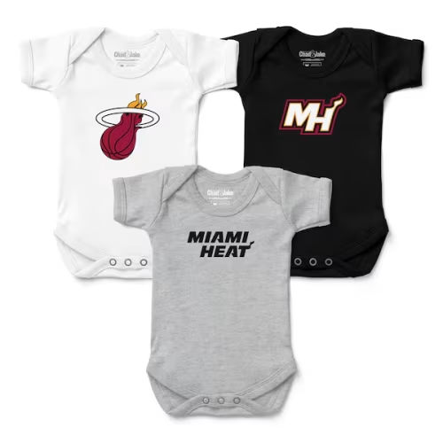 Miami Heat Chad & Jake Infant Three-Pack Bodysuit Set