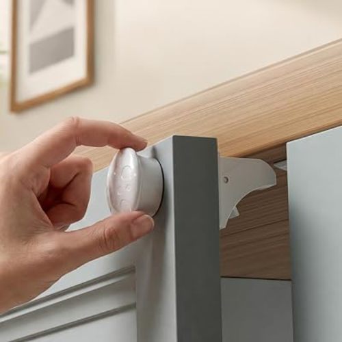 Magnetic Cabinet Locks for Baby Proofing, 12-Pack