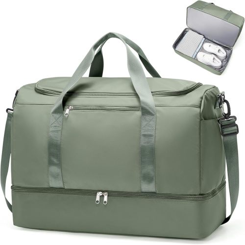 Extra Large Travel Duffle Bag,Carry on Overnight Weekend Bag with Shoes Compartment,Weekender Bags for Women for Travel Business Trips Sport Hospital