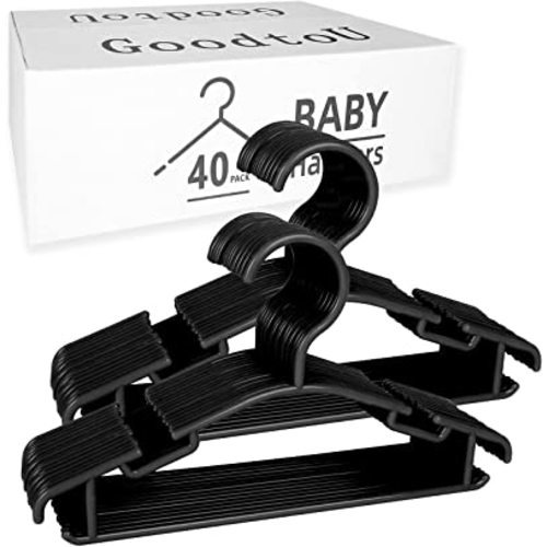 GoodtoU Kids Hangers Childrens Hanger Kids Clothes Hanger Plastic Kid Hanger Clothing(Black 40 Pack)
