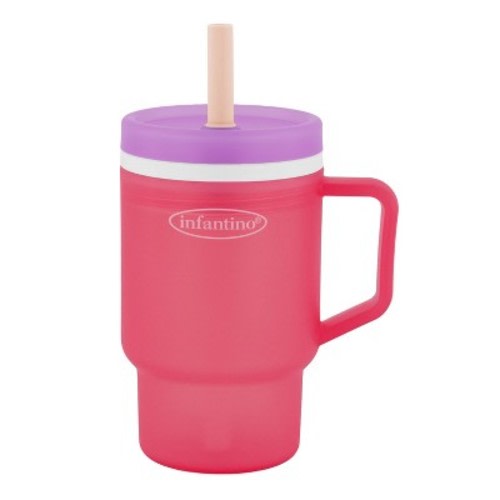Infantino 10 fl oz Plastic My 1st Tumbler Hard Sippy Cup - Hibiscus