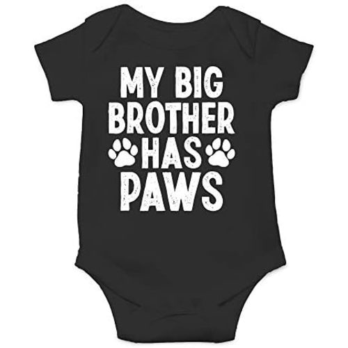 CBTwear My Big Brother Has Paws - Baby Clothes - Funny Newborn Bodysuit Outfits for Boys and Girls