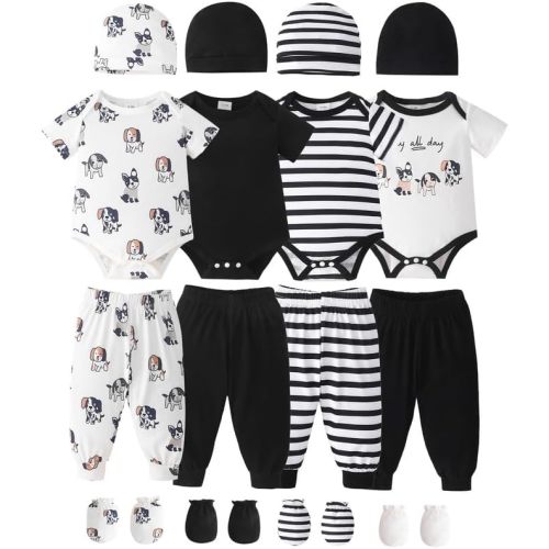 Baby Boy Girl Clothes Newborn Essentials Unisex Must Haves 20Pcs Set Cute Infant Outfits 0 3 6 9 12 18 Months
