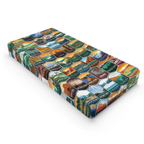 National Parks Changing Pad Cover | US National Park Decor | Baby Nursery Shower Gift | USA NP Bedding for Room | Outdoor Lover Forest Camp
