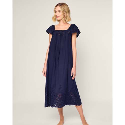Women's Twill Ava Nightgown in Navy
