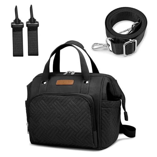DEFAHN, Small Diaper Bag, Stroller Organizer, Insulated Cup Holder