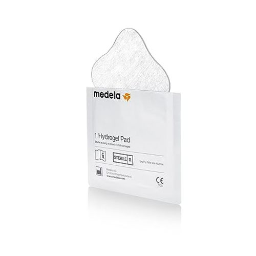 Medela Soothing Gel Pads for Breastfeeding, 4 Count Pack, Tender Care HydroGel Reusable Pads, Cooling Relief for Sore Nipples from Pumping or Nursing