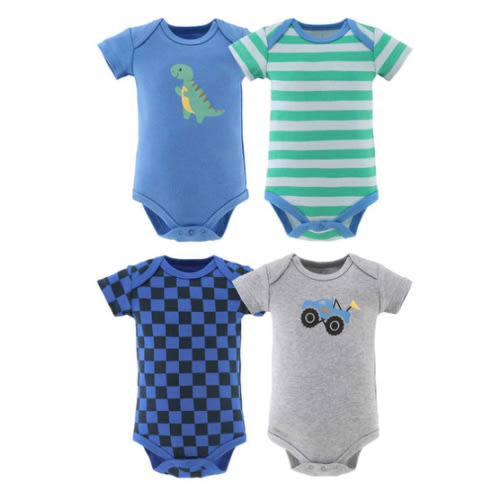 Dino Truck 4-Pack Bodysuits