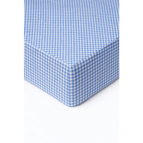 Midnight Blue Gingham Crib Sheet