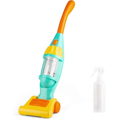 Toy Vacuum Cleaner for Kids, Electric Kids Play Vacuum with Lights, Realistic Sounds & Whirling Stars, Pretend Role-Play House Cleaning Vacuum Cleaner Toys Set for Children Girls Boys Toy
