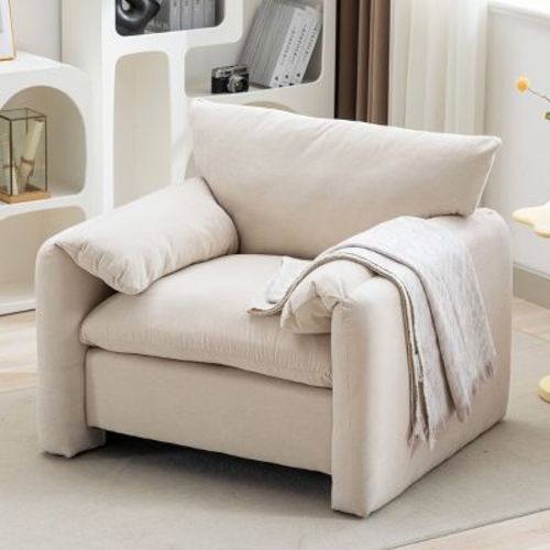 ModernLuxe Oversized Armchair, Upholstered Accent Chair, Single Sofa Lounge Chair for Living Room/Bedroom