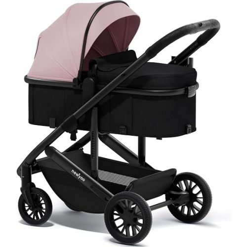 newyoo Nestro 516M 2-in-1 Convertible Infant Stroller, Pramette Mode, Pink