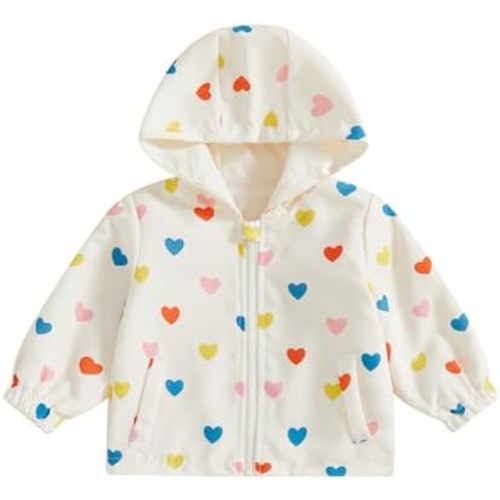 Lefyira Toddler Windbreaker Jacket Baby Girl Hooded Zip Up Sweatshirt Winter Jacket Zipper Long Sleeve Outwear Spring Clothes