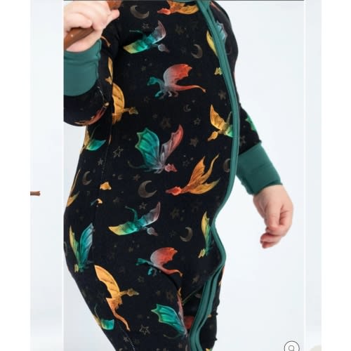 Dreamy Dragons Bamboo Zipper Pajamas for Babies &amp; Toddlers