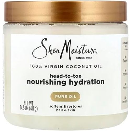 SheaMoisture for Dry Skin Nourishing Hydration 100% Extra Virgin Coconut Oil Soften and Restore Skin and Hair 14.5 oz
