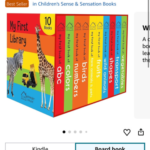My First Library: Boxset of 10 Board Books for Kids