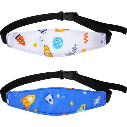 Hestya 2 Pcs Carseat Head Support Strap Band for Toddler Space