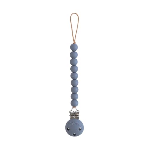 mushie 100% Silicone Baby Pacifier Clip BPA Free | Hera (Tradewinds)