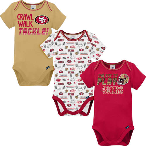 3-Pack Baby Boys 49ers Short Sleeve Bodysuits – Gerber Childrenswear