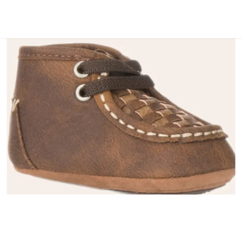 Blazin Roxx Infant Baby Bucker Brown with Tan Patchwork Chukka Moc Casual Shoe