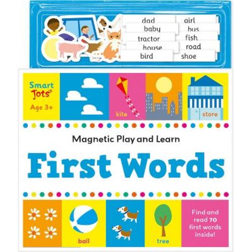 First Words - (Magnetic Play & Learn) by Susie Linn (Board Book)