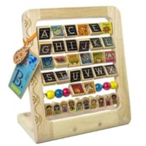 New B Toys Target Wooden Alphabet and Numbers Stand Toy
