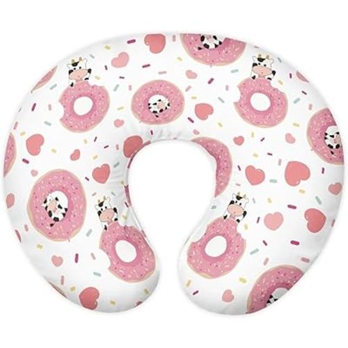 Donuts and Cows Breastfeeding Pillow Slipcover for Baby Breastfeeding Slipcover Infant Newborn Nursery Bottle Pillowcase Baby Essentials