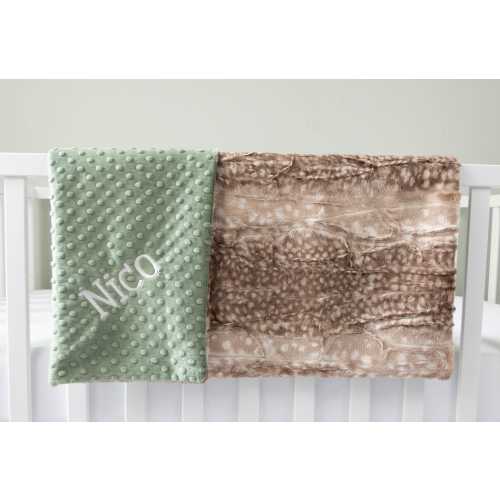 Brown Fawn Custom Blanket, Design Your Own Baby Blanket, Minky, Baby Blanket with Name, Plush Baby Blanket, Gender Neutral Gift, Baby Shower