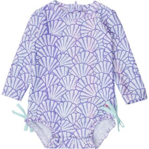 Baby Girls Long Sleeve UPF50+ One Piece Rash Guard, 0-3M