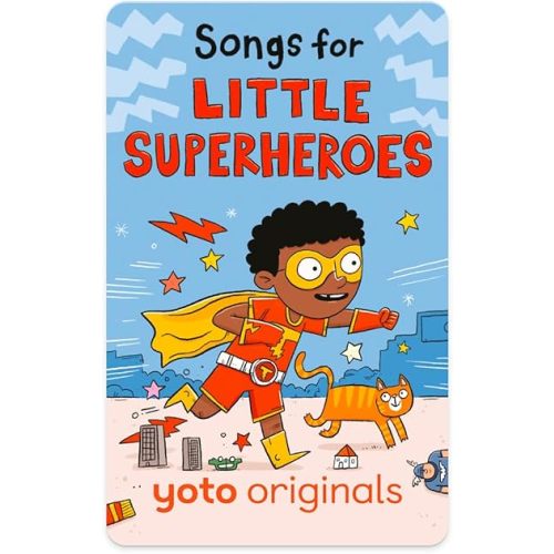 YOTO Songs for Little Superheroes - Kids Audio Card for Use with Player & Mini All–in–1 Audio Player, Screen–Free Listening with Fun Festive Music for Playtime Travel & Holiday Parties, Ages 3+