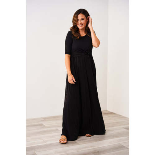 Latched Mama Front Knot Nursing Maxi Dress