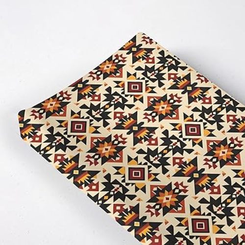 Western Tribal Pattern Baby Changing Pad Cover, Unisex Native American Geometric Nursery Diaper Changing Table Pad Mat Sheet for Boys Girls-16x32