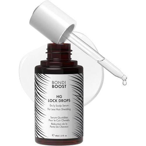 BondiBoost HG Lock Drops Daily Hair Serum (60ML) – Non-Greasy, Reduces Hair Thinning, Stimulates Scalp, Supports Thicker Fuller Hair – Vegan, Color-Safe, Lightweight for All Hair Types & Textures