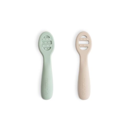 First Feeding Baby Spoons Cambridge Blue/Shifting Sand One Size