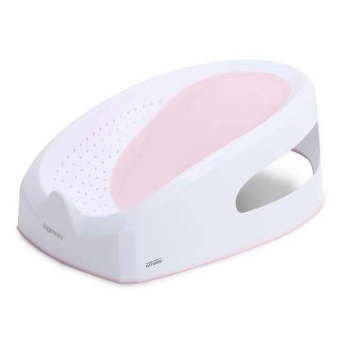 Ingenuity Easy Rinse Baby Bather, Non-Slip Newborn Bath Support for Babies 0-6 Months, Pink