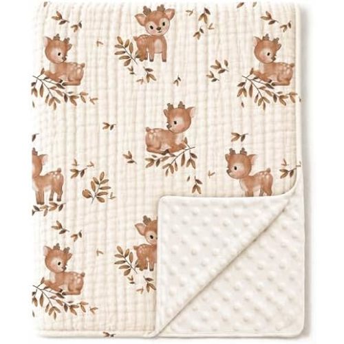 Konssy Soft Muslin Baby Blanket for Unisex Boys & Girls, 30 x 40 Inch