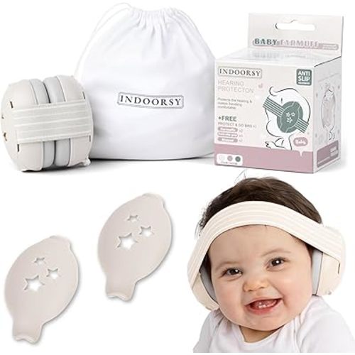 Baby Ear Muffs Noise Protection - Extra Soft Infant Noise Cancelling Headphones for Kids (0-36 Months) - Comfort Fit Muffy Baby Ear Protection 25dB Improves Sleep for Travel, Airplanes, Concerts
