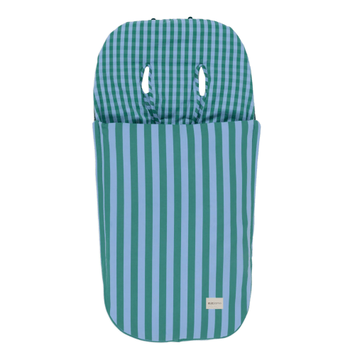 Stroller Bag - Green + Sky Blue